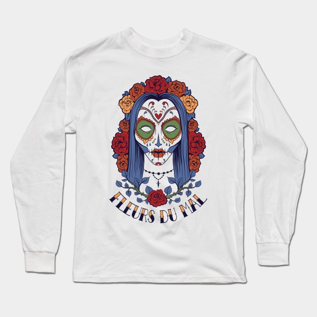 Flower Girl Long Sleeve T-Shirt by inkExtreme